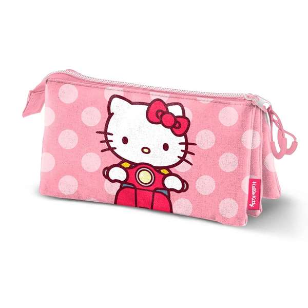 Karactermania Hello Kitty Portatodo Triple Moto 11x23x8cm Rosa Ripstop Poliéster Karactermania Hello Kitty Portatodo Triple Moto 11x23x8cm Rosa Ripstop Poliéster