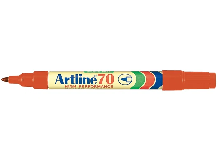 Rotulador Artline Marcador Permanente Ek-70 Rojo Punta Redonda 1.5 mm Papel Metal Y Cristal 12 unidades
