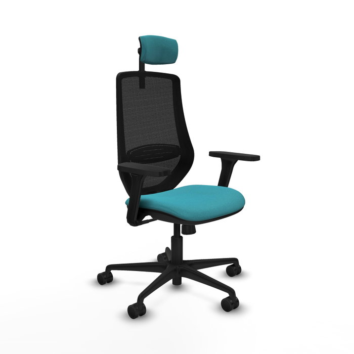 PIQUERAS Y CRESPO Silla de oficina Mardos con mecanismo Sincro, Turquesa y Negro PIQUERAS Y CRESPO Silla de oficina Mardos con mecanismo Sincro, Turquesa y Negro
