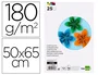 Liderpapel Cartulina 50x65 cm 180g/m2 Paquete de 25 Hojas Colores Surtidos