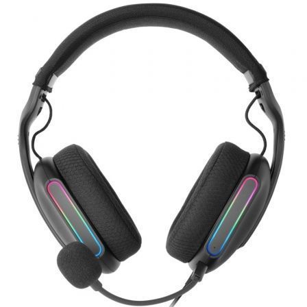 Mars Gaming MH-PRO Auriculares Gaming con Micrófono, Iluminación ARGB, Compatibles con PS5/PS4/XBOX/PC/Switch/Smartphone, Cable Jack 3.5 mm + USB, Peso Ultraligero 190g