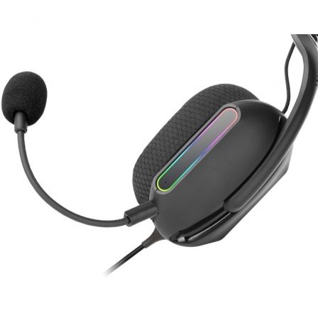Mars Gaming MH-PRO Auriculares Gaming con Micrófono, Iluminación ARGB, Compatibles con PS5/PS4/XBOX/PC/Switch/Smartphone, Cable Jack 3.5 mm + USB, Peso Ultraligero 190g