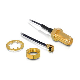 DeLOCK 88408 Cable de antena coaxial con conector I-PEX y RP-SMA de 50 cm