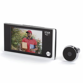 Ifam Mirilla Digital Sentinel 31-slv Negra/Gris | Pantalla LCD 3.5" TFT, 120° Ángulo Visión, Puertas 40-100mm