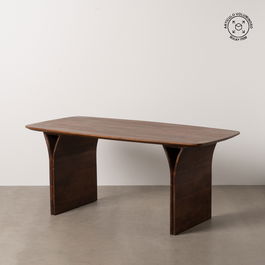 Mesa Comedor Marrón Madera de Acacia 180 X 90 X 76 cm