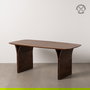 Mesa Comedor Marrón Madera de Acacia 180 X 90 X 76 cm