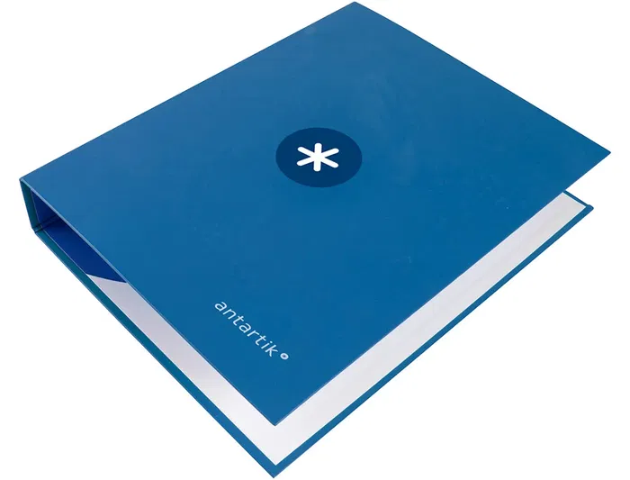 Antartik Carpeta A4 4 Anillas 25 mm Redondas Forrada Cartón Color Azul Marino