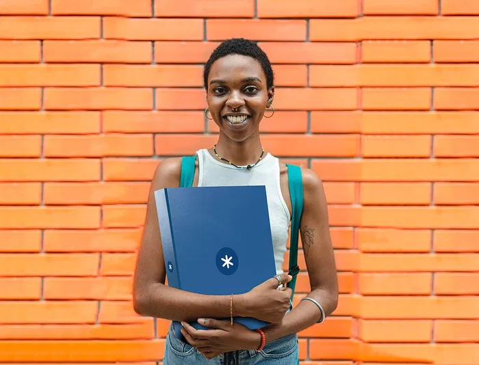 Antartik Carpeta A4 4 Anillas 25 mm Redondas Forrada Cartón Color Azul Marino