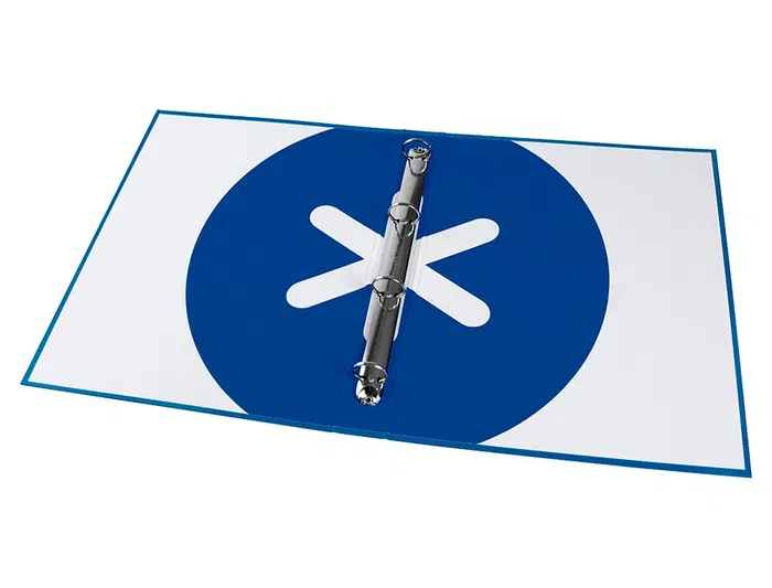 Antartik Carpeta A4 4 Anillas 25 mm Redondas Forrada Cartón Color Azul Marino