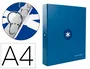 Antartik Carpeta A4 4 Anillas 25 mm Redondas Forrada Cartón Color Azul Marino