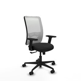 PIQUERAS Y CRESPO Silla de oficina Zulema con mecanismo Sincro, Negro y Blanco