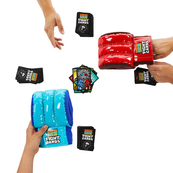 Mattel Games HTW64 Rock'Em Sock'Em Robots Cartas de Lucha Juego de Fiesta para Niños y Adultos, Inglés, Francés, Alemán, Portugués, Español