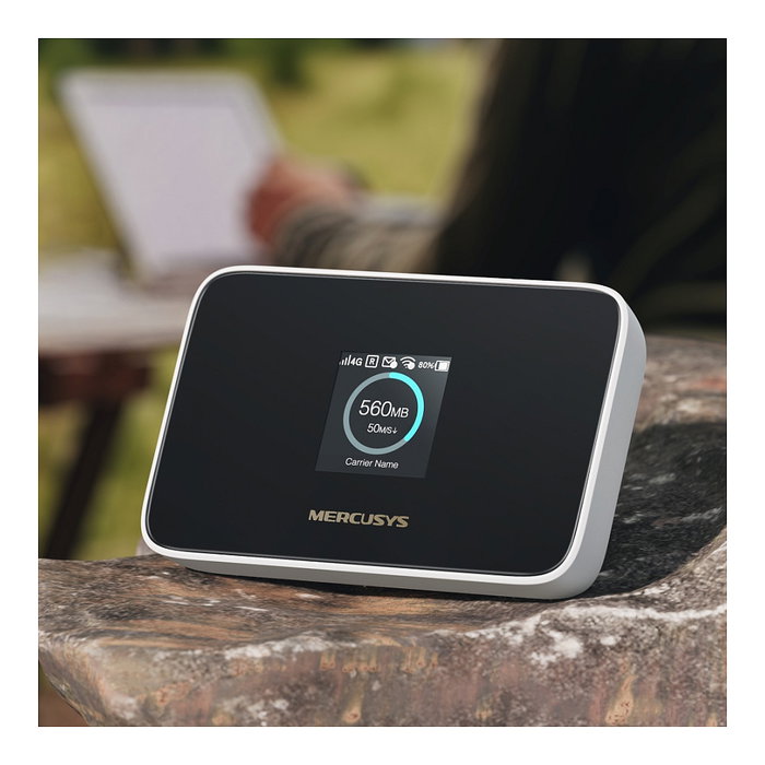 TP-Link Mercusys MT115 Router WiFi Móvil 4G LTE 150 Mbps, Portátil, Pantalla 1.44", Batería 2400 mAh, 10h Autonomía, USB-C, Soporta WiFi 6, 3G/4G, Compatible con Windows y Mac