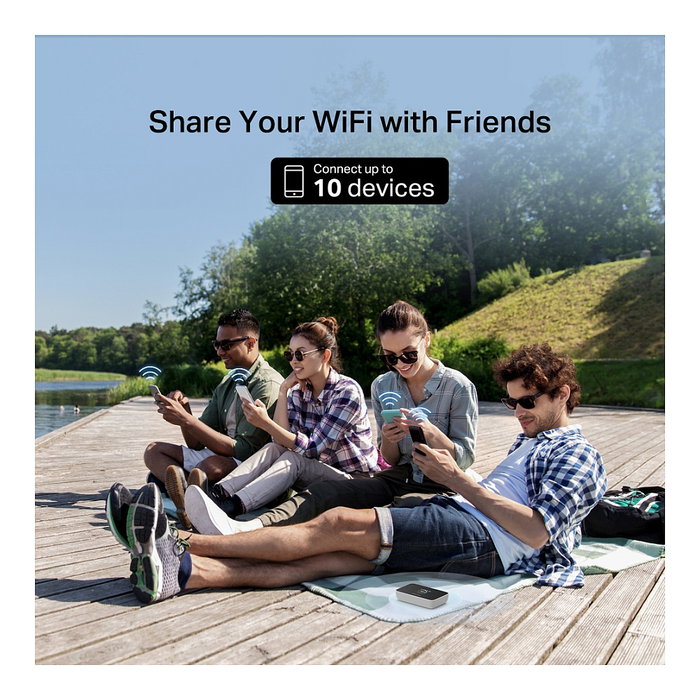 TP-Link Mercusys MT115 Router WiFi Móvil 4G LTE 150 Mbps, Portátil, Pantalla 1.44", Batería 2400 mAh, 10h Autonomía, USB-C, Soporta WiFi 6, 3G/4G, Compatible con Windows y Mac