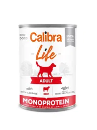 Calibra Dog Life Pienso Húmedo para Perro Adulto Ternera con Zanahorias Lata 6x400 gr