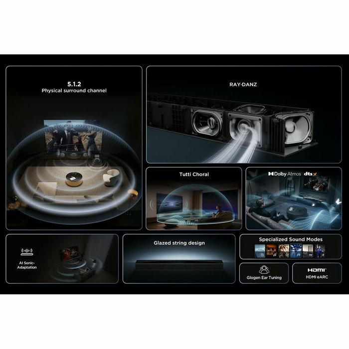 Barra de Sonido TCL Q75HE 30 W 620 W