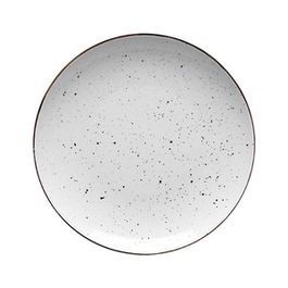 PORVASAL Plato llano 30 cm de la colección DOTS, diámetro 31 cm, apto para lavavajillas y microondas, vajilla (Set de 12)