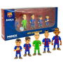 Minix Pack de 5 Figuras FC Barcelona con Balón - Figuras de Acción de 7 cm (Piqué, Pedri, Ter Stegen, Ansu Fati, De Jong) - Licencia Oficial