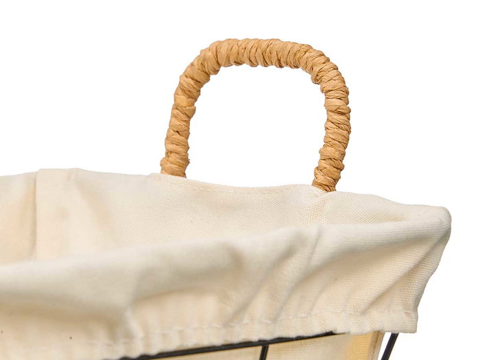 KINVARA Cesta Metálica Cuadrada Beige