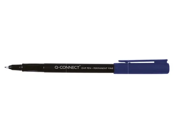 Q-connect Rotulador Retroproyeccion Punta Fibra Super Fina Redonda 0.5 mm Permanente Azul