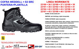 COFRA Bota Weddell Nº44 S3 SRC con puntera y plantilla