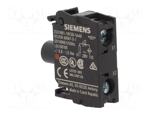 SIEMENS Elemento iluminador LED rojo 22mm