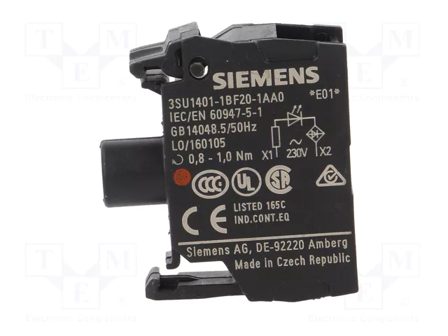 SIEMENS Elemento iluminador LED rojo 22mm