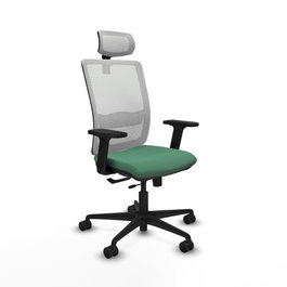 PIQUERAS Y CRESPO Silla de oficina Haches Verde esmeralda y Blanco