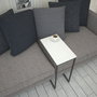 Hanah Home Mesa Auxiliar Callen - White, 46cm Ancho, 62cm Alto, 26cm Fondo, Tablero Melamina Blanco