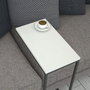 Hanah Home Mesa Auxiliar Callen - White, 46cm Ancho, 62cm Alto, 26cm Fondo, Tablero Melamina Blanco