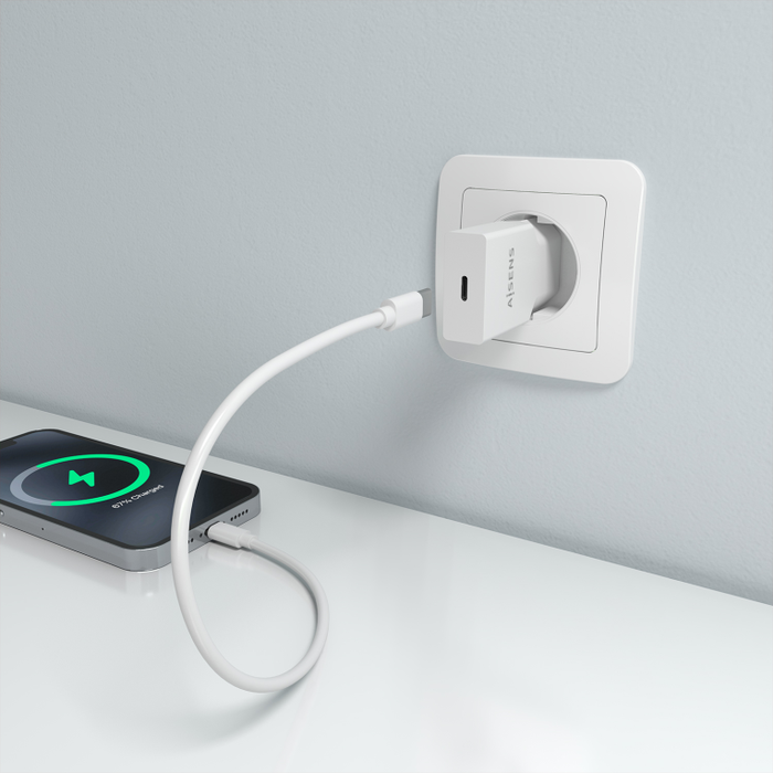 Aisens Cargador GaN 20W USB-C Blanco A110-0997