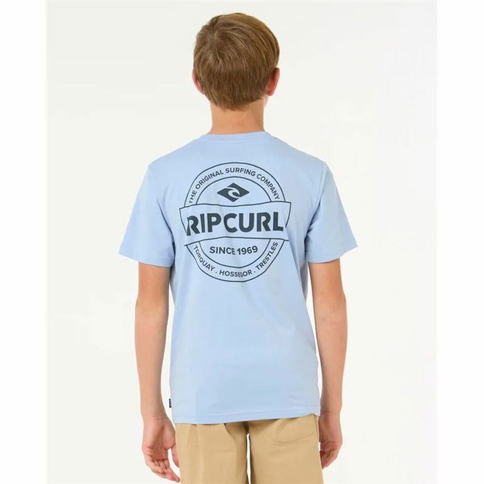 Camiseta de Manga Corta Infantil Rip Curl Rip Curl Staple Tee Azul