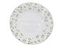 DKD Home Decor Plato de Vidrio Opal Floral Símil Porcelana Verde y Amarillo