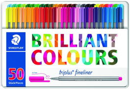 Rotulador Fibra Staedtler 334 Triplus Fineliner Box De 50