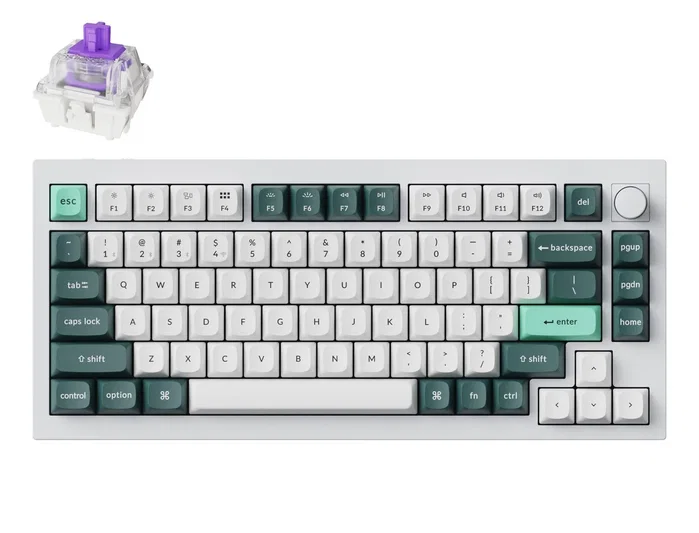 Keychron Q1 HE 75% Teclado magnético Switch blanco inalámbrico USB-C retroiluminación RGB layout español