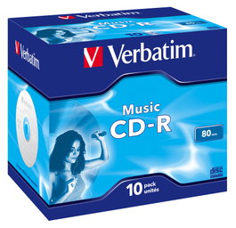 Verbatim Music CD-R 700MB 16x Pack de 10 unidades Jewel Case