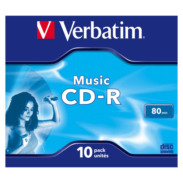 Verbatim Music CD-R 700MB 16x Pack de 10 unidades Jewel Case