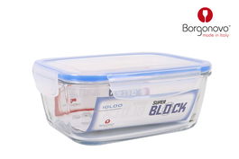 Borgonovo Tarro Hermetico Rectangular Colección Superblock 21 x 16 cm (6 Unidades)