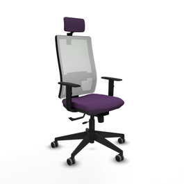 PIQUERAS Y CRESPO Silla de oficina Horna Morada y Blanca