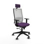 PIQUERAS Y CRESPO Silla de oficina Horna Morado/Blanco con mecanismo Sincro/Traslack