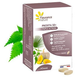 FLEURANCE NATURE Prosta 50+ Cuidado Próstata Función Urinaria Testosterona Zinc y Selenio 60 Comprimidos