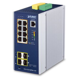 Planet Industrial 8-Port GE PoE+ 2*1G SFP+ 2*2,5G SFP