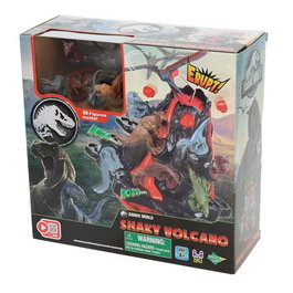 Epoch Juego Jurassic World Shaky Volcano, Volcán en Erupción Inestable con Dinosaurios para Salvar, Juguete Infantil