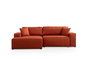 Atelier Del Sofa Sofá Cama Esquinero Corner Left Naranja Terciopelo Sofá Cama Modular 206x145cm