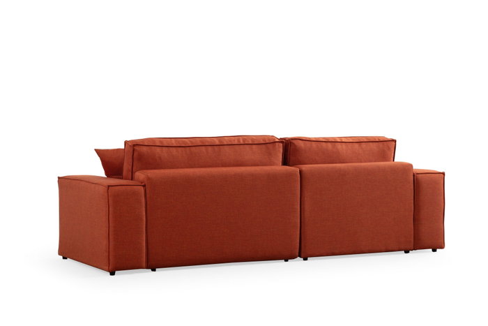 Atelier Del Sofa Sofá Cama Esquinero Corner Left Naranja Terciopelo Sofá Cama Modular 206x145cm Atelier Del Sofa Sofá Cama Esquinero Corner Left Naranja Terciopelo Sofá Cama Modular 206x145cm