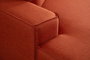 Atelier Del Sofa Sofá Cama Esquinero Corner Left Naranja Terciopelo Sofá Cama Modular 206x145cm