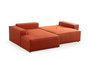 Atelier Del Sofa Sofá Cama Esquinero Corner Left Naranja Terciopelo Sofá Cama Modular 206x145cm