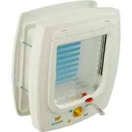 Ferplast Swing 7 Door para gatos con cortavientos, imán magnético y indicador de paso