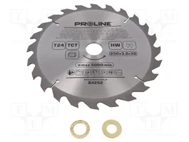 PROLINE Sierra circular de 250mm con 24 dientes para madera