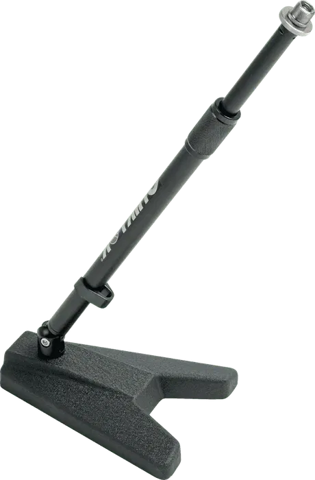 QUIKLOK Soporte Micrófono Corto Base Triangular Negro 350-570mm Acero